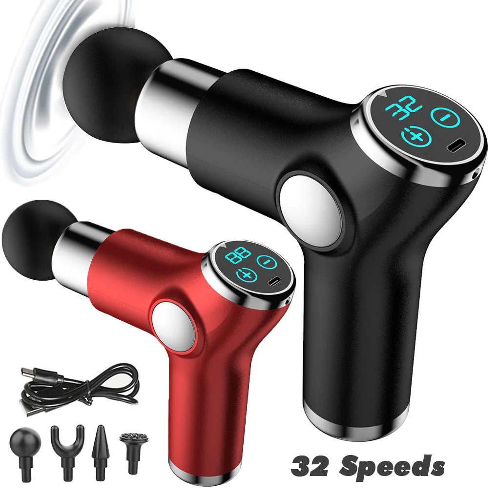 32 Speeds LCD Massage Gun Electric Neck Massager Smart Hit Fascia Gun for Body Massage Relaxation Fitness Muscle Pain Relief
32 Speeds LCD Massage Gun Electric Neck Massager Smart Hit Fascia Gun for Body Massage Relaxation Fitness Muscle Pain Relief