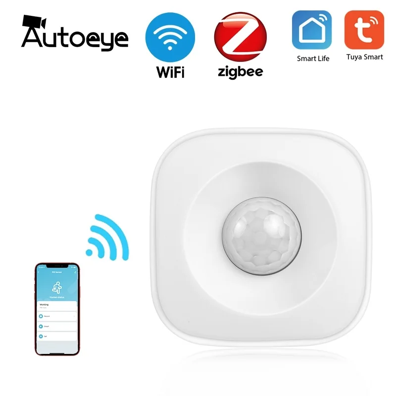 Датчик человеческого тела Autoeye, Wi-Fi, инфракрасный датчик движения, Zigbee, шлюз, Tuya, приложение Smart Life
Датчик человеческого тела Autoeye, Wi-Fi, инфракрасный датчик движения, Zigbee, шлюз, Tuya, приложение Smart Life