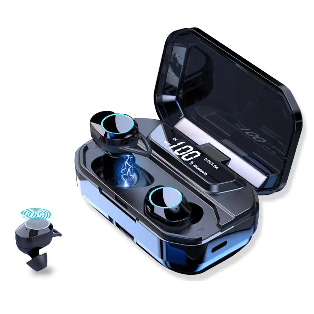 TWS True Wireless Bluetooth V5.0 Stereo Earbuds Headset Noise Reduction Sports In-ear Earphones with USB-C Charging Case
TWS True Wireless Bluetooth V5.0 Stereo Earbuds Headset Noise Reduction Sports In-ear Earphones with USB-C Charging Case