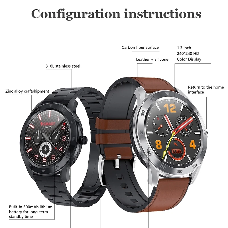 Mi Eco-Chain DT98 Sports Smart Watch Man Ip68 Waterproof Smartwatch Pedometer ECG Watch Bluetooth Call Camera Men's Watches
Mi Eco-Chain DT98 Sports Smart Watch Man Ip68 Waterproof Smartwatch Pedometer ECG Watch Bluetooth Call Camera Men's Watches