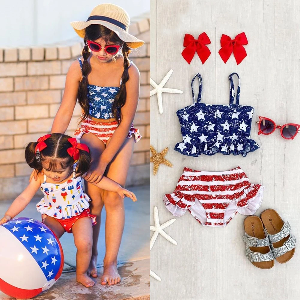 

Summer Toddler Kids Baby Girl Ruffle Swimwear Swimsuit Bathing Suit Beachwear Outfits Clothes 1-6Years