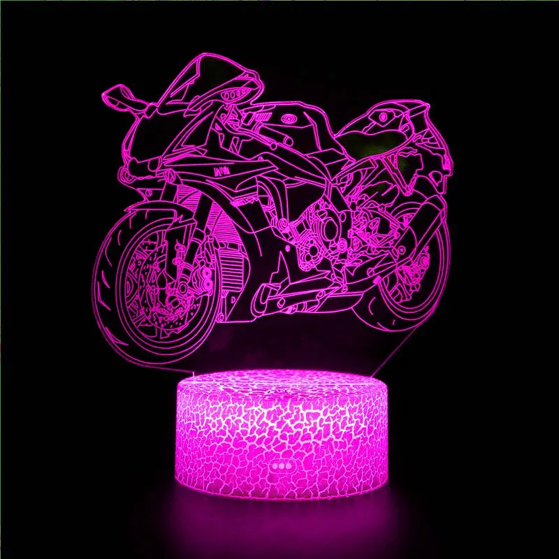 Motorcycle LED 3D Illusion Night Light Action Doll 7 Color 16 Color Remote Control Touch Table 3D Light Home Decoration Light
Motorcycle LED 3D Illusion Night Light Action Doll 7 Color 16 Color Remote Control Touch Table 3D Light Home Decoration Light