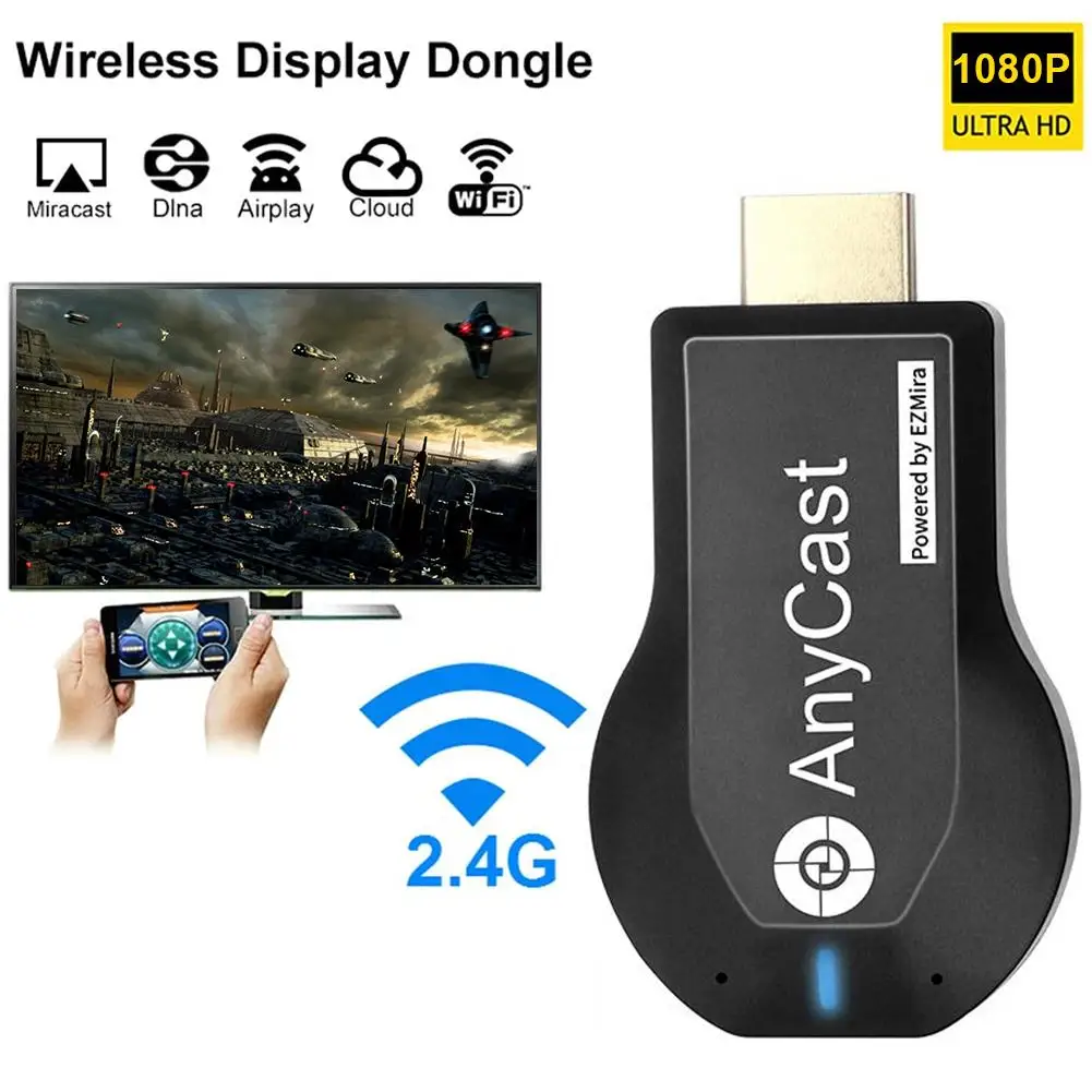 Оригинальный ТВ стик для AnyCast M2 Plus 1080P беспроводной Wi Fi дисплей ключ приемник DLNA