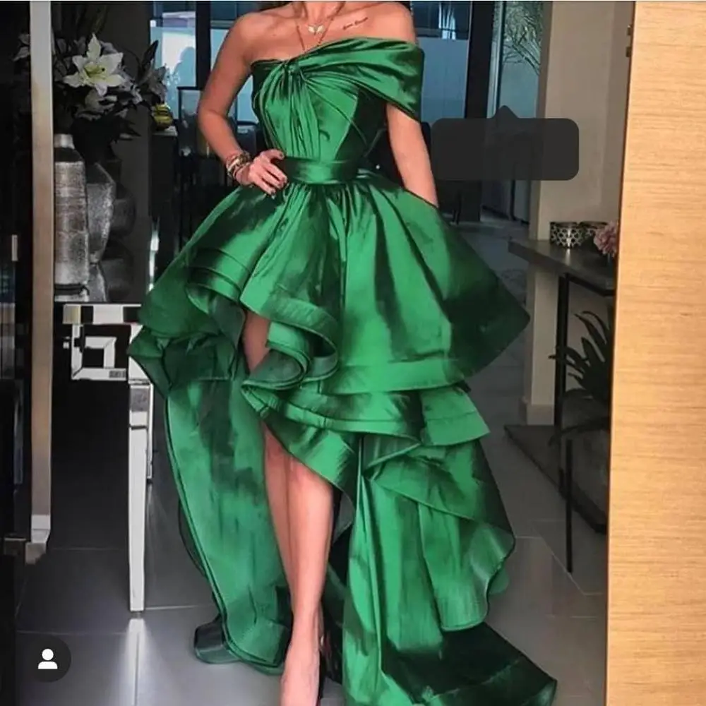 Фото Соблазнительные зеленые платья для выпускного вечера элегантное Плиссированное