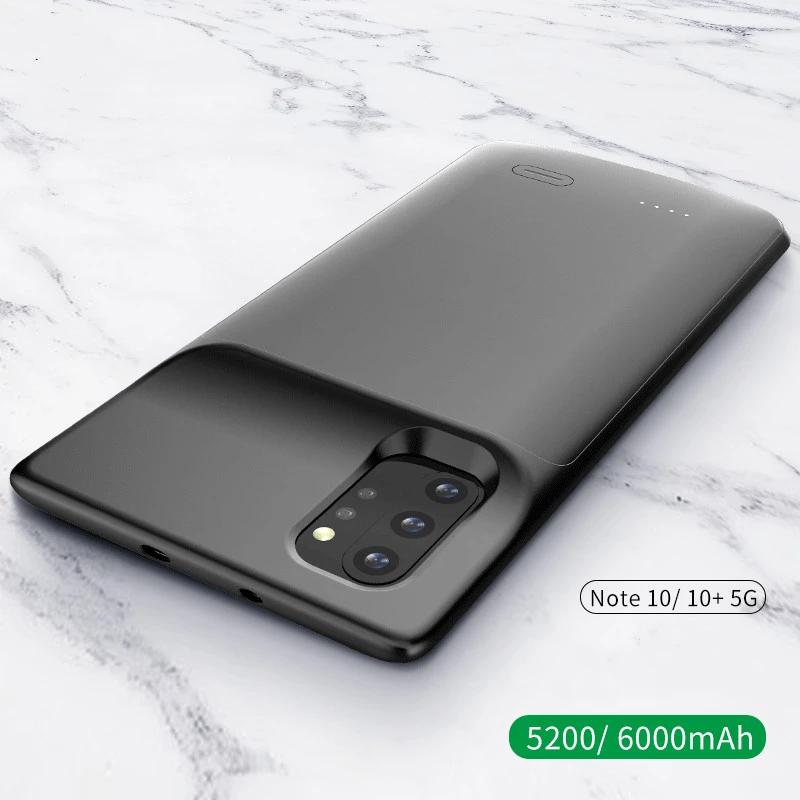 6000 мАч чехол для Samsung Galaxy Note 10 Plus мягкий ТПУ зарядки телефона тонкий батареи|Чехлы