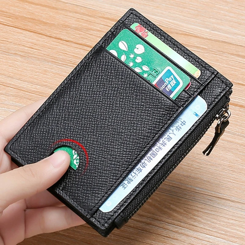 Leather Credit Card Wallet RFID Blocking Slim Zipper Pocket Coin Purse Cash Organizer Holder Pouch for Men Women
Leather Credit Card Wallet RFID Blocking Slim Zipper Pocket Coin Purse Cash Organizer Holder Pouch for Men Women