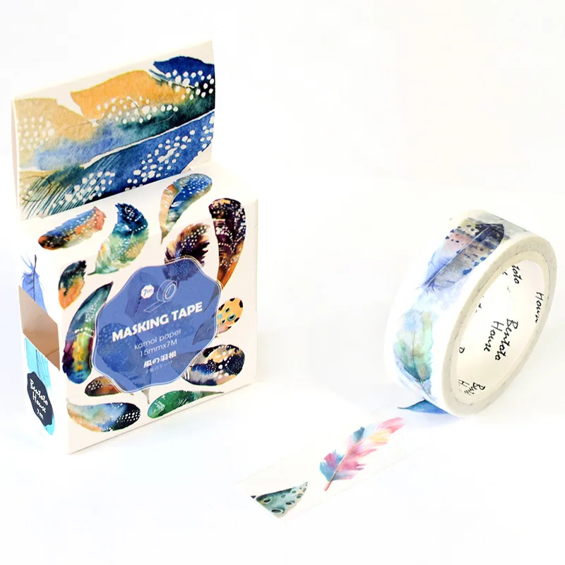 Новая красочная лента Washi из перьев, клейкая лента, самодельная наклейка для скрапбукинга, Маскировочная лента для этикеток
Новая красочная лента Washi из перьев, клейкая лента, самодельная наклейка для скрапбукинга, Маскировочная лента для этикеток