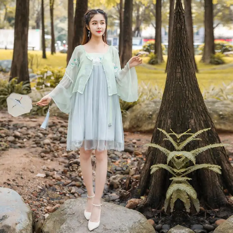 Женский костюм-двойка Hanfu, летний, свободный, с этнической вышивкой, расклешенный рукав
Женский костюм-двойка Hanfu, летний, свободный, с этнической вышивкой, расклешенный рукав