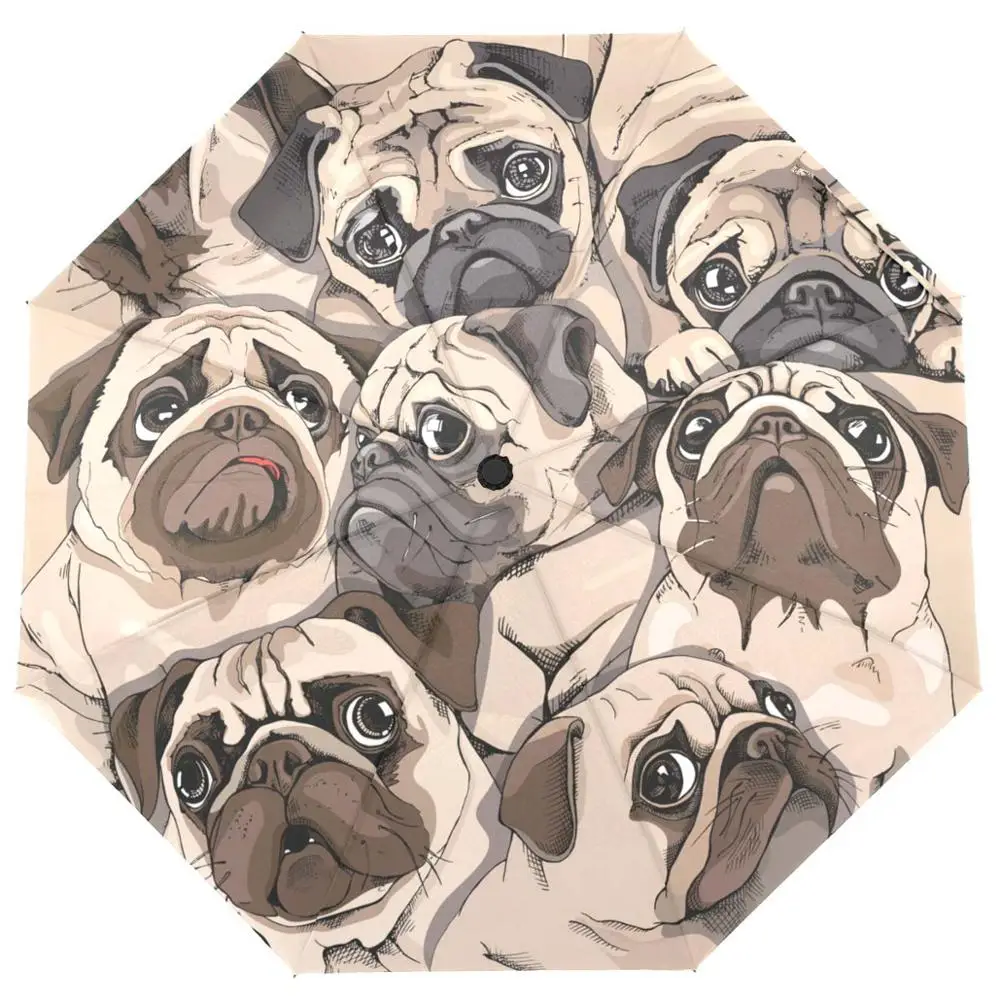 Автоматический зонт Funny Pugs 8 ребер
Автоматический зонт Funny Pugs 8 ребер