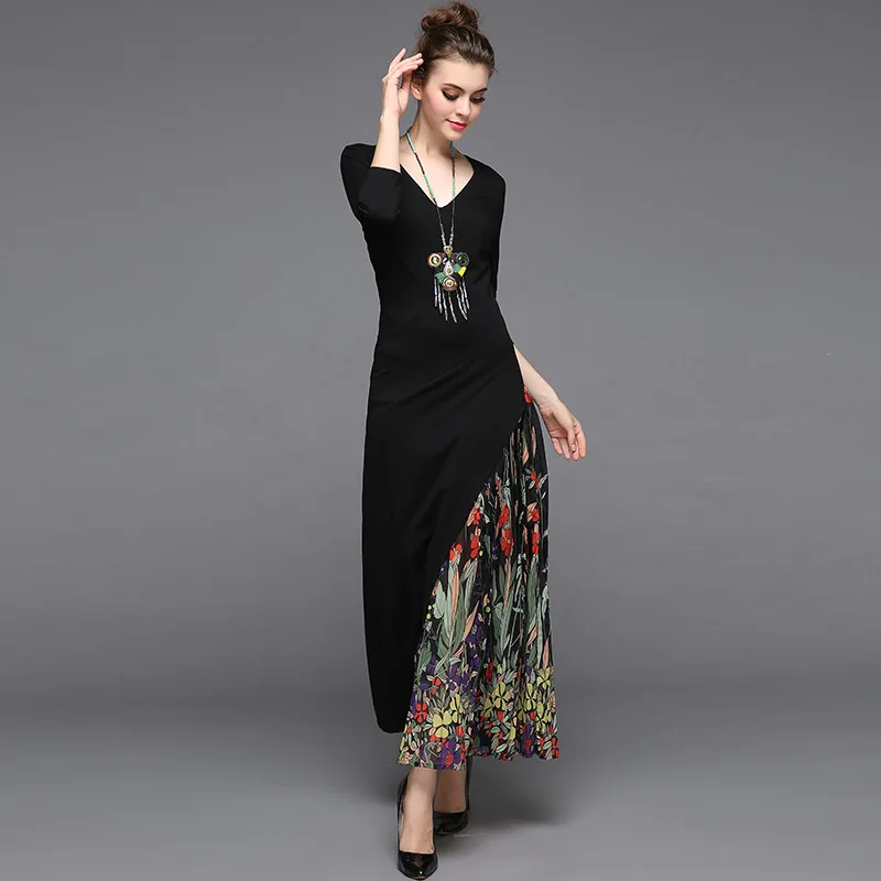 0940l ethnic dress 2021 spring and summer women's new V-neck cotton splicing Chiffon pleated print dress
0940l ethnic dress 2021 spring and summer women's new V-neck cotton splicing Chiffon pleated print dress