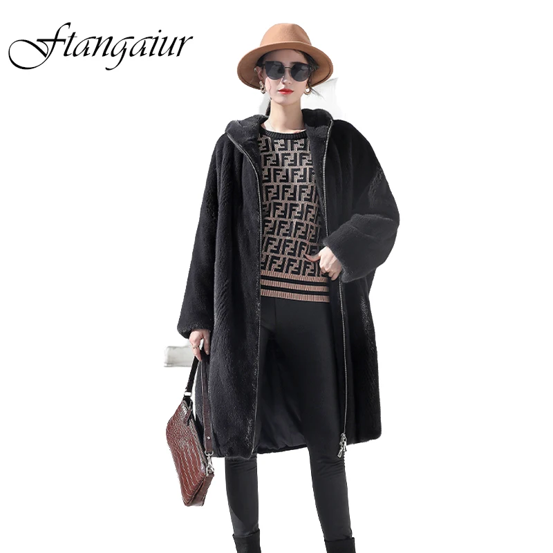 Ftangaiur New Winter Import Velvet Mink Fur Coat With Fur Hood Pure Color Natural Fur Coat Women X-Long Real Mink Fur Coats
Ftangaiur New Winter Import Velvet Mink Fur Coat With Fur Hood Pure Color Natural Fur Coat Women X-Long Real Mink Fur Coats