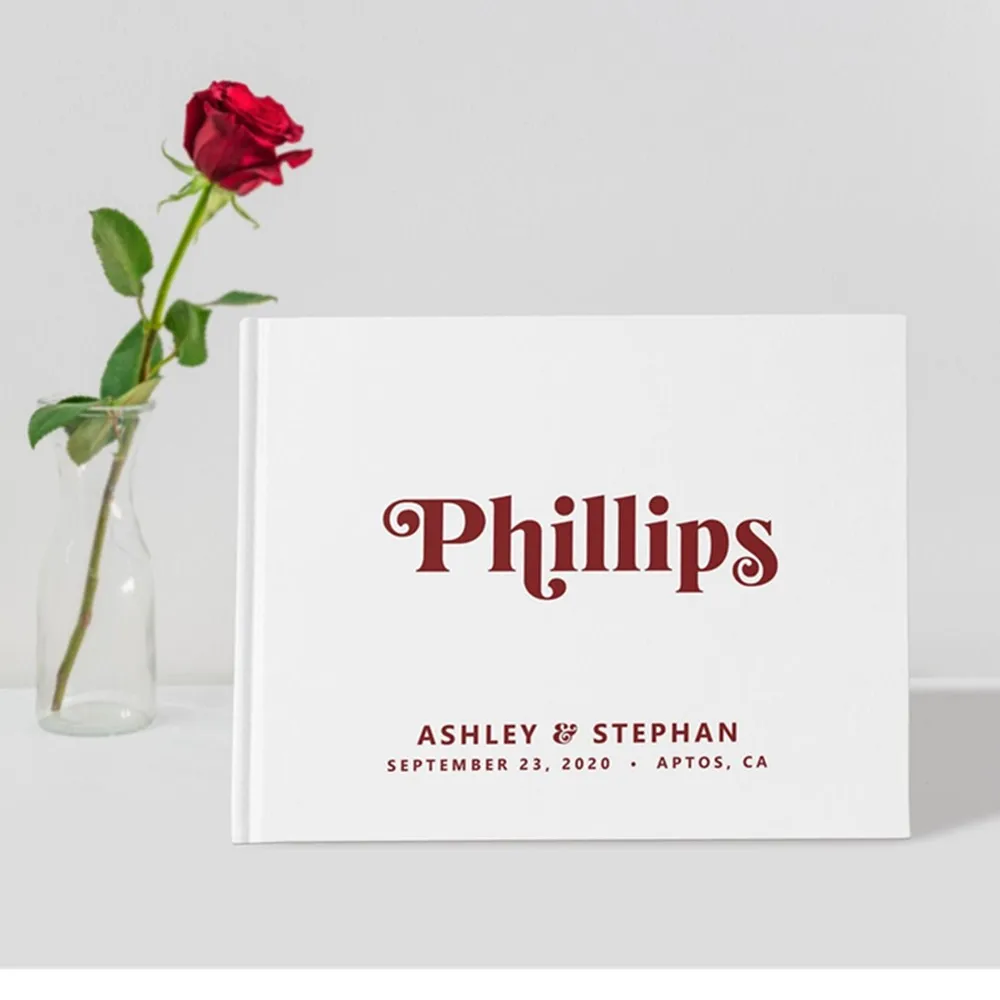 Personalized Modern Red Wedding Guest Book landscape Birthday Instant Photo Book Monogram White Baby shower Keepsake Book booth
Personalized Modern Red Wedding Guest Book landscape Birthday Instant Photo Book Monogram White Baby shower Keepsake Book booth