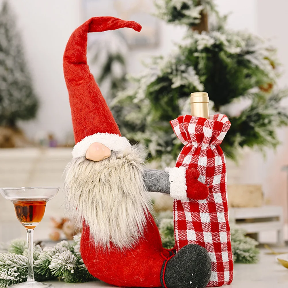 Christmas Santa Claus Wine Bottle Bags Forest Old Man Holding Wine Bottle Set Champagne Holders Covers Xmas decorations
Christmas Santa Claus Wine Bottle Bags Forest Old Man Holding Wine Bottle Set Champagne Holders Covers Xmas decorations