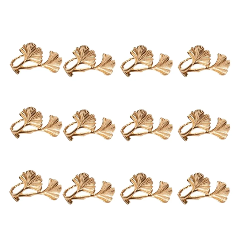 12Pcs Golden Gingko Leaf Napkin Ring Napkin Buckle Wedding Hotel Decoration Napkin Ring
12Pcs Golden Gingko Leaf Napkin Ring Napkin Buckle Wedding Hotel Decoration Napkin Ring