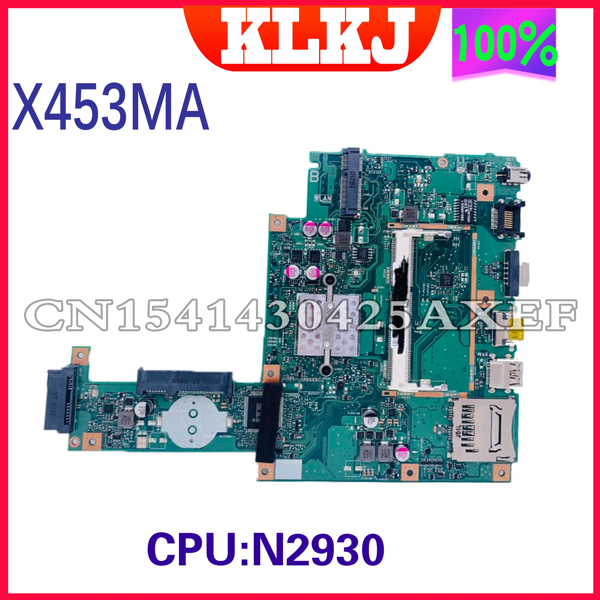 100% brand new ASUS x453ma original motherboard is suitable for X453 X453MA laptop motherboard with N2930 CPU 100% running well
100% brand new ASUS x453ma original motherboard is suitable for X453 X453MA laptop motherboard with N2930 CPU 100% running well
