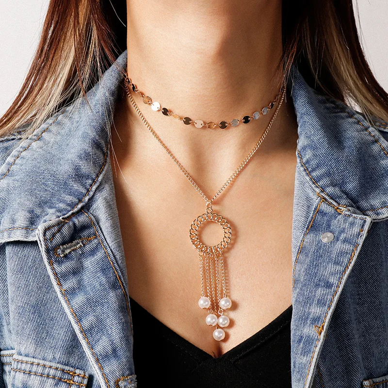 Vintage Long Elegant White Imitation Pearl Pendant Necklace for Women Bridal Wedding Double Chain Fashion Gold Necklace Jewelry
Vintage Long Elegant White Imitation Pearl Pendant Necklace for Women Bridal Wedding Double Chain Fashion Gold Necklace Jewelry