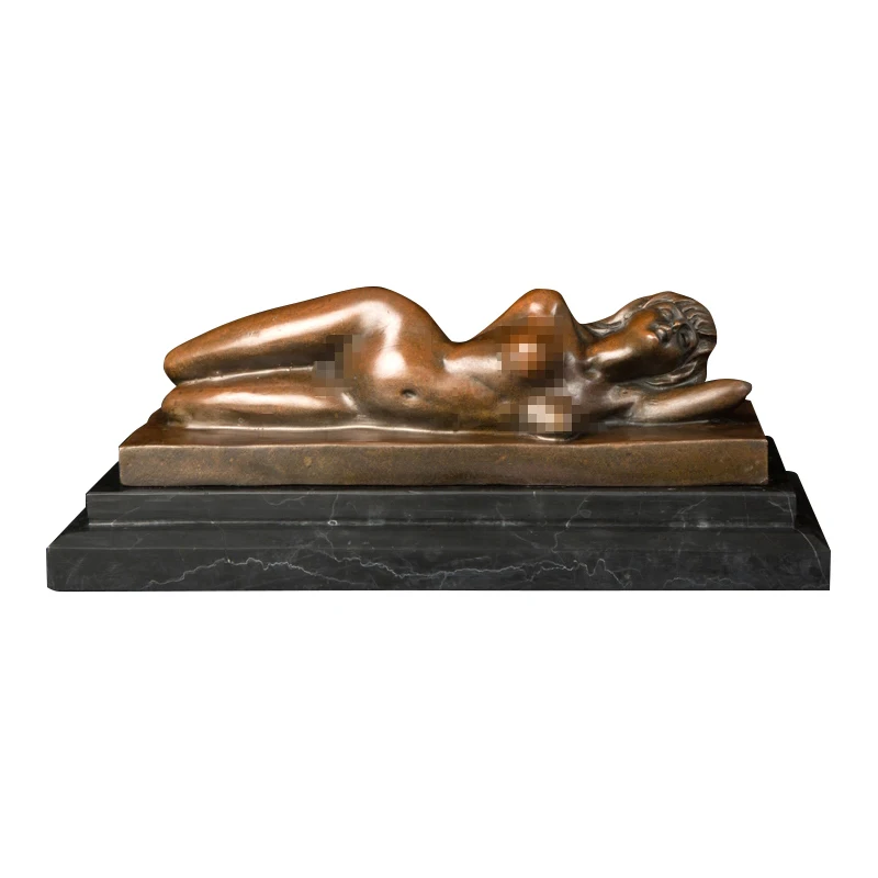 

ArtsHom DS-351 Western Statues Art Sexy Nude Sleeping Girl Bronze Belly Sculpture Household Figures Arts Crafts