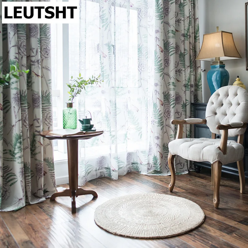 American Tropical Curtains for Living Dining Room Bedroom Green Blue Leaves Tulle Cortinas Sheer Curtain Window Treatments
American Tropical Curtains for Living Dining Room Bedroom Green Blue Leaves Tulle Cortinas Sheer Curtain Window Treatments