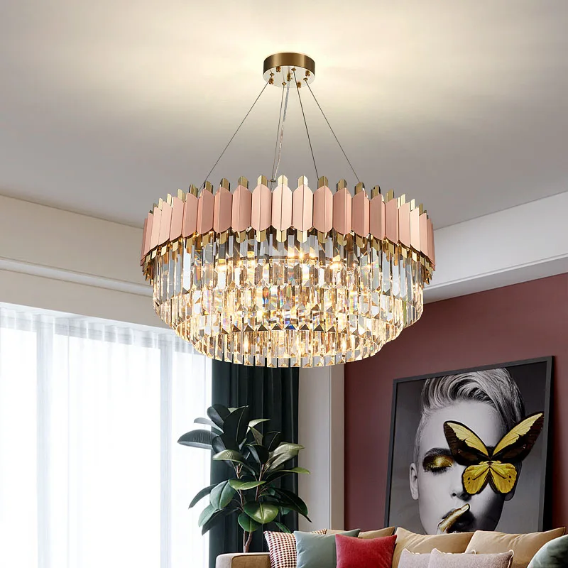 Modern luxury chandelier rose gold club duplex villa designer living room model room round crystal LED wedding decoration lamp
Modern luxury chandelier rose gold club duplex villa designer living room model room round crystal LED wedding decoration lamp