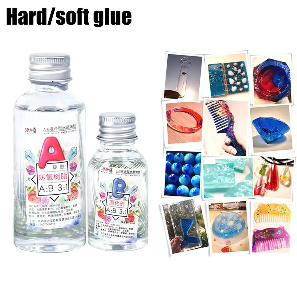 2Pcs 75/25g 3:1 Mixed Quick Drying Hardener Anti-yellow DIY Resin Epoxy Transparent Clear Art High Adhesive AB Crystal Glue For
2Pcs 75/25g 3:1 Mixed Quick Drying Hardener Anti-yellow DIY Resin Epoxy Transparent Clear Art High Adhesive AB Crystal Glue For