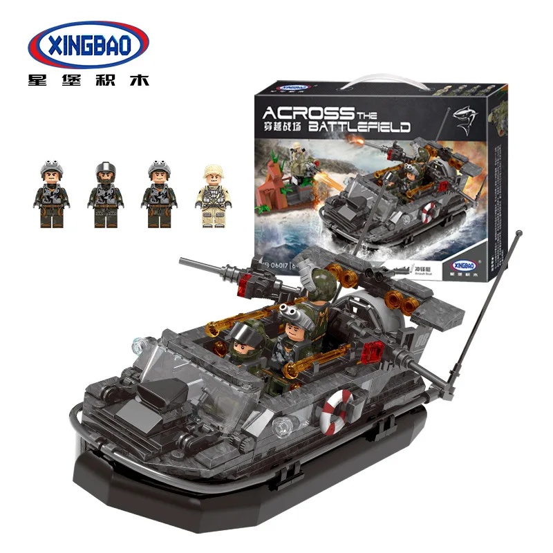 XB06017 military crossing Battlefield series Assault Boat boy assembly building blocks assembled puzzle toys kids gifts
XB06017 military crossing Battlefield series Assault Boat boy assembly building blocks assembled puzzle toys kids gifts