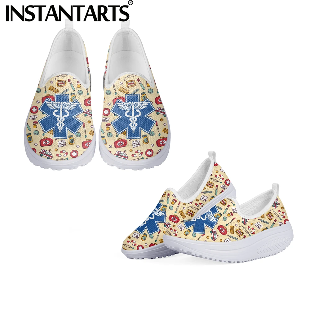 INSTANTARTS New Design Paramedic EMT EMS Pattern Girls Mesh Sneakers Summer Breathable Platform Shoes Slip-on Flat Zapatos 2021
INSTANTARTS New Design Paramedic EMT EMS Pattern Girls Mesh Sneakers Summer Breathable Platform Shoes Slip-on Flat Zapatos 2021