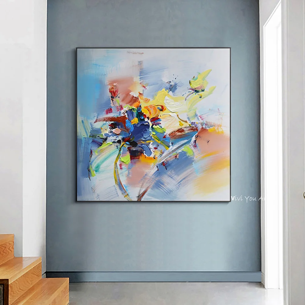 Modern Abstract Colorful Canvas Handmade Painting Pictures Posters And Prints For Living Room Home Decoration Wall Art No Frame
Modern Abstract Colorful Canvas Handmade Painting Pictures Posters And Prints For Living Room Home Decoration Wall Art No Frame