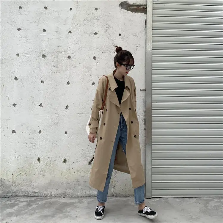 2021 Office Lady Trench Coat For Women's Windbreaker Spring Autumn Long Coat Windbreaker Winter Clothes Female France Coat
2021 Office Lady Trench Coat For Women's Windbreaker Spring Autumn Long Coat Windbreaker Winter Clothes Female France Coat