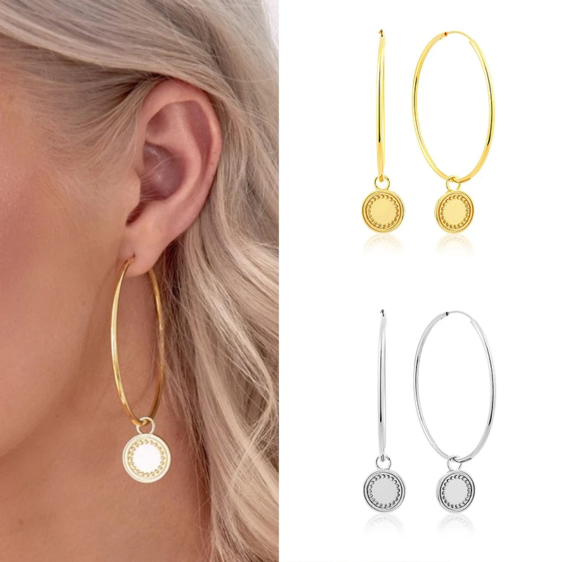 925 Sterling Silver Hoop Earrings Smooth Big Circle Earrings for Women 57mm/27mm Ear Clip Punk Style Earrings Fashion Jewelry
925 Sterling Silver Hoop Earrings Smooth Big Circle Earrings for Women 57mm/27mm Ear Clip Punk Style Earrings Fashion Jewelry