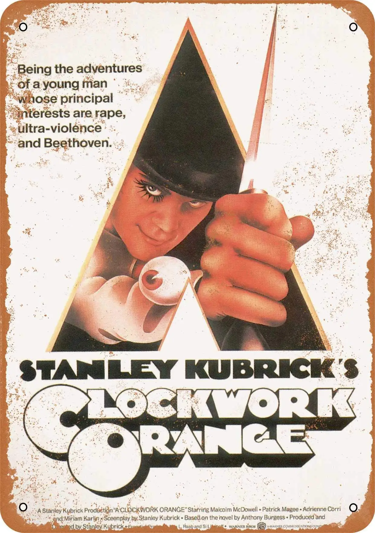 SLALL 1971 A Clockwork Orange Movie Retro Street Sign Household Metal Tin Sign Bar Cafe Car Motorcycle Garage Decoration
SLALL 1971 A Clockwork Orange Movie Retro Street Sign Household Metal Tin Sign Bar Cafe Car Motorcycle Garage Decoration