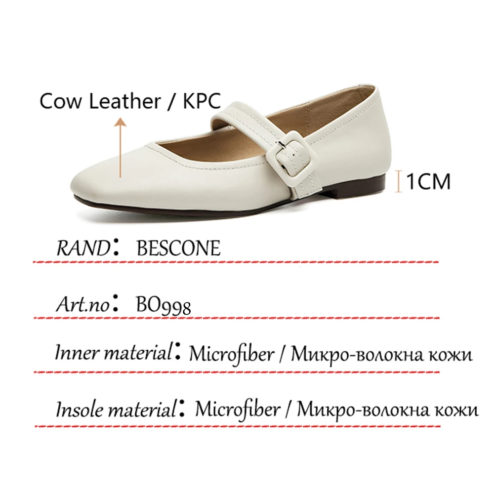 BESCONE Casual Female Flat Shoes Fashion Mary Janes Square Toe Shallow Buckle Flats Leisure Career Commute Women's Shoes BO998
BESCONE Casual Female Flat Shoes Fashion Mary Janes Square Toe Shallow Buckle Flats Leisure Career Commute Women's Shoes BO998