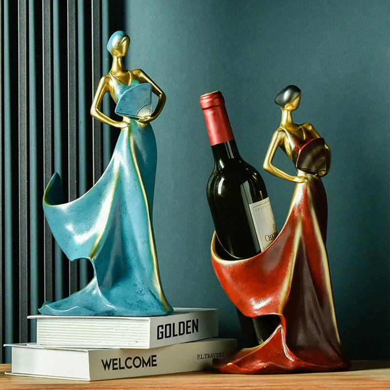 Modern Beauty Sculpture Home Decoration Crafts Resin Wine Holder Bookcase Entrance Decoration Ornament Business Gifts Wine Rack
Modern Beauty Sculpture Home Decoration Crafts Resin Wine Holder Bookcase Entrance Decoration Ornament Business Gifts Wine Rack