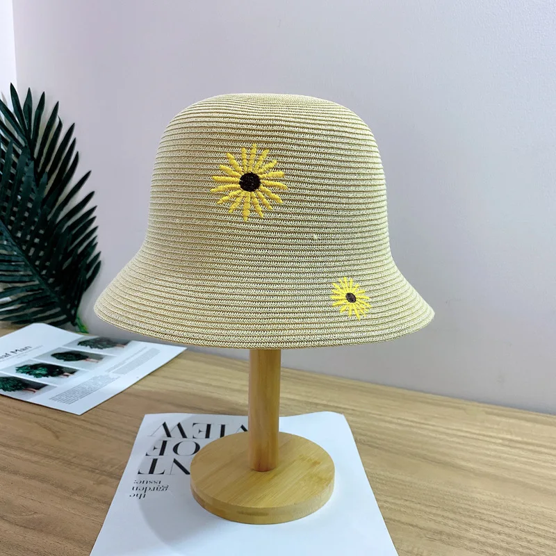 New Bucket Hat Women Spring Summer Fisherman Hat Sunflower Embroidery Small Basin Hat Female Fashion Accessories
New Bucket Hat Women Spring Summer Fisherman Hat Sunflower Embroidery Small Basin Hat Female Fashion Accessories