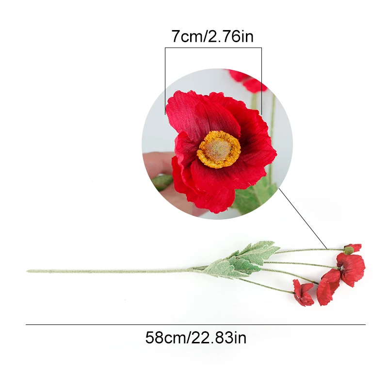 1pcs Artificial Poppy Silk Flowers Home Party Decoration Fake Poppy Flowers For Garden Decor Artificielles Flower Wreath 2020
1pcs Artificial Poppy Silk Flowers Home Party Decoration Fake Poppy Flowers For Garden Decor Artificielles Flower Wreath 2020