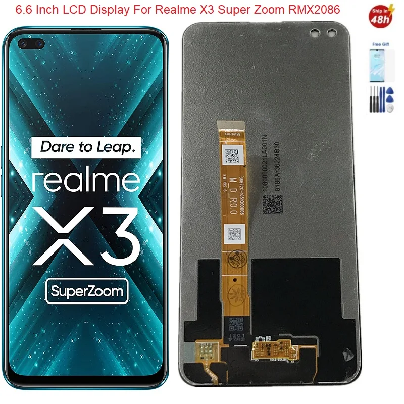 ЖК-дисплей 6,6 дюйма для Realme X3 Super Zoom, сенсорная панель, дигитайзер для Realme X3 SuperZoom RMX2086, ЖК-дисплей
ЖК-дисплей 6,6 дюйма для Realme X3 Super Zoom, сенсорная панель, дигитайзер для Realme X3 SuperZoom RMX2086, ЖК-дисплей