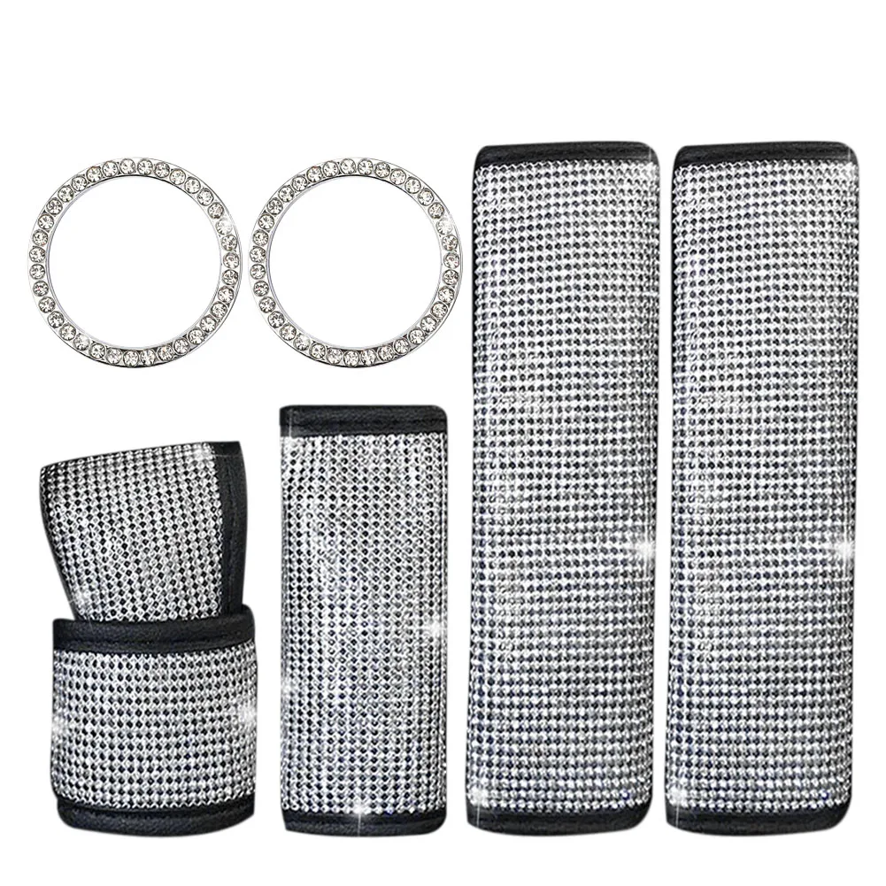 6PCS Shiny Car Interior Decor Set for Women Bling Rhinestone Kit Seat Belt Cover Handbrake Gear Shift Cover Auto Accessories
6PCS Shiny Car Interior Decor Set for Women Bling Rhinestone Kit Seat Belt Cover Handbrake Gear Shift Cover Auto Accessories