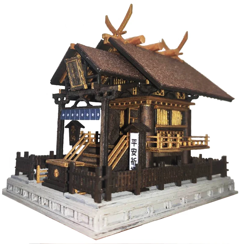 

Деревянный кукольный домик «сделай сам», миниатюрный дом в японском стиле Dizang с мебелью, вилла для кукол, игрушка для девочек, рождественски...