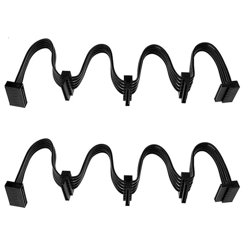 2 Pcs 15-Pin Sata Power Extension Cable 1 to 4 Hard Drive Extension Cable 20-Inch 18Awg Computer Drive Power Cable
2 Pcs 15-Pin Sata Power Extension Cable 1 to 4 Hard Drive Extension Cable 20-Inch 18Awg Computer Drive Power Cable