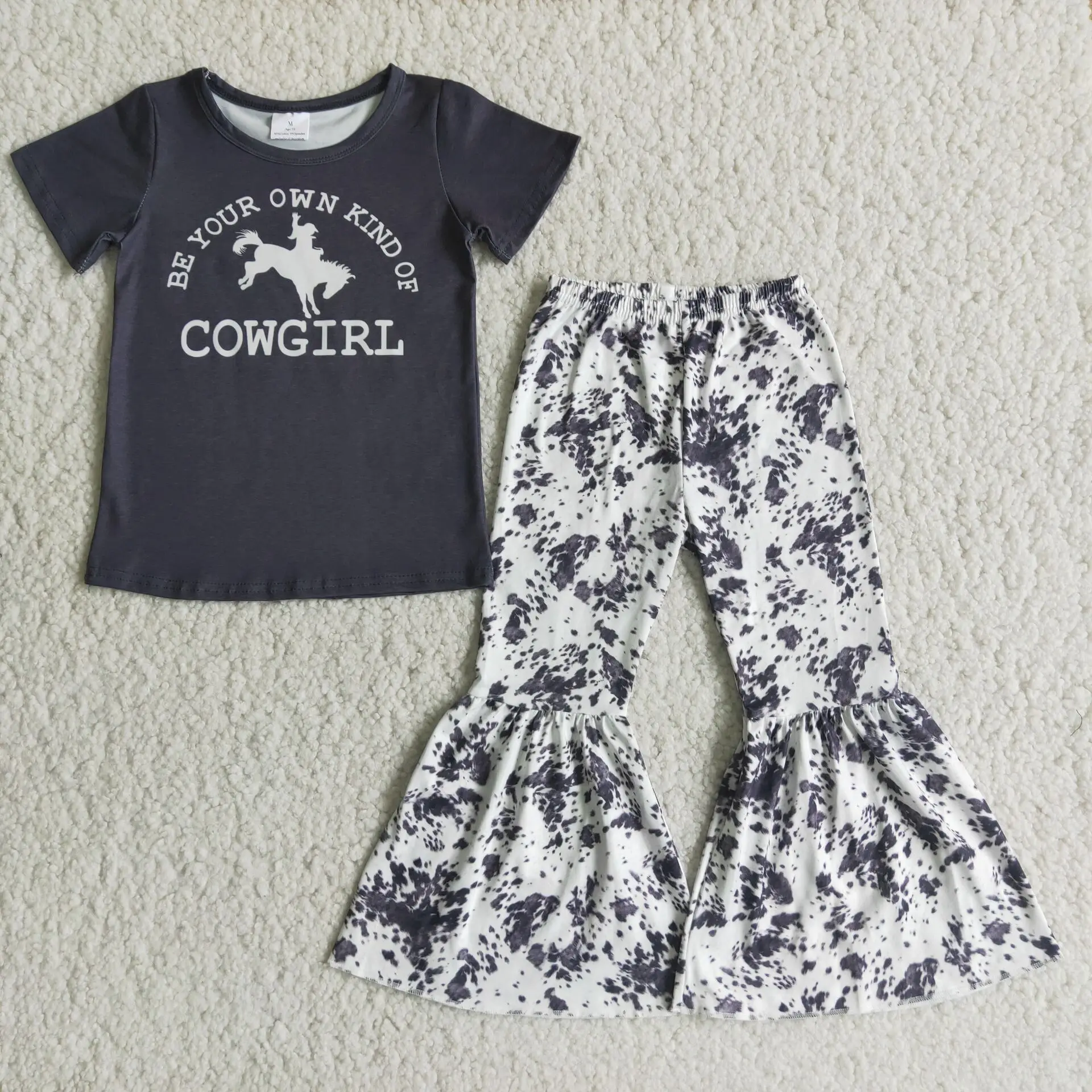 horse cowgirl short sleeve t-shirt bell 2 pcs sets Toddler Kids Clothes spring fall baby Girls clothing Boutique childrens suits
horse cowgirl short sleeve t-shirt bell 2 pcs sets Toddler Kids Clothes spring fall baby Girls clothing Boutique childrens suits