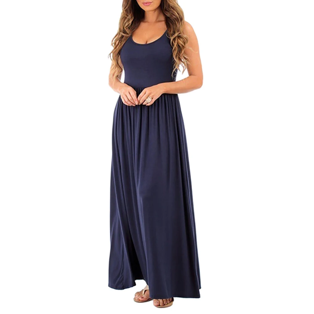 2020New Plus Size Summer Party Dresses Women Solid Color Pleated Sleeveless Round Neck Elegant Maxi Dress S-5XL
2020New Plus Size Summer Party Dresses Women Solid Color Pleated Sleeveless Round Neck Elegant Maxi Dress S-5XL