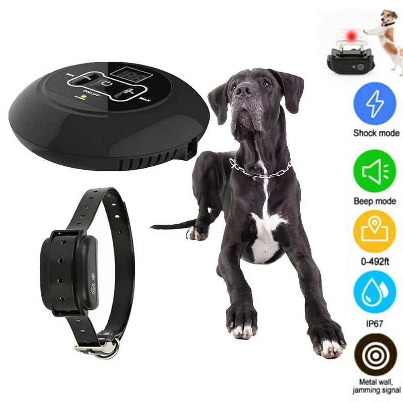 Home Wireless Electric Pet Dog Fence Pet Containment System Rechargeable Collar Shock Tone Correction Pet Training Tools
Home Wireless Electric Pet Dog Fence Pet Containment System Rechargeable Collar Shock Tone Correction Pet Training Tools