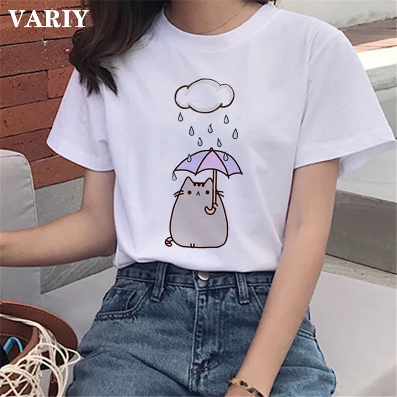 Kawaii Cat женская футболка свободное время печати Новая Милая женская футболка Повседневная Harajuku футболка смешная Ulzzang Grunge Корейская одежда
Kawaii Cat женская футболка свободное время печати Новая Милая женская футболка Повседневная Harajuku футболка смешная Ulzzang Grunge Корейская одежда