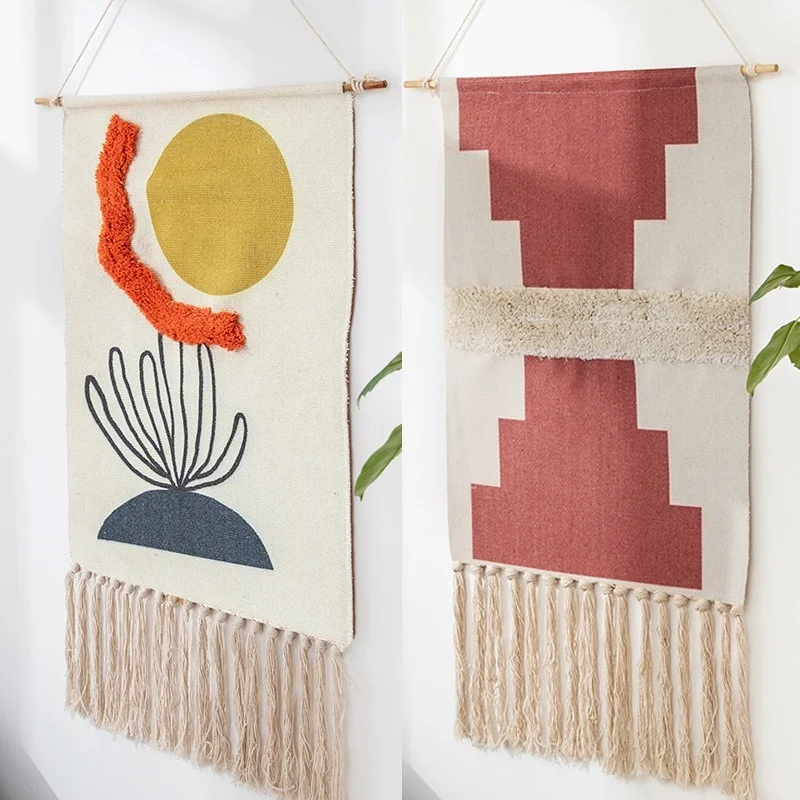 Hand Woven Bohemian Decorative Wall Tapestry Tassel Technology Art Wall Decor Bedroom
Hand Woven Bohemian Decorative Wall Tapestry Tassel Technology Art Wall Decor Bedroom