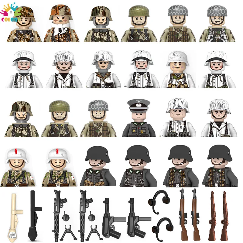 Kids Toys 10pcs/lot WW2 German Soldiers Figures Building Blocks Military Army Set Guns Weapon Toys For Boys Birthday Gifts
Kids Toys 10pcs/lot WW2 German Soldiers Figures Building Blocks Military Army Set Guns Weapon Toys For Boys Birthday Gifts