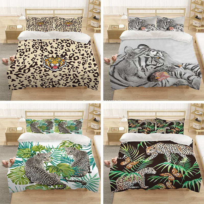 Adult Children Down Quilt Cover 3D Printed Cartoon Leopard Tiger 2/3 Bedding Cover Large Single Full Twin Bed Home Textile
Adult Children Down Quilt Cover 3D Printed Cartoon Leopard Tiger 2/3 Bedding Cover Large Single Full Twin Bed Home Textile