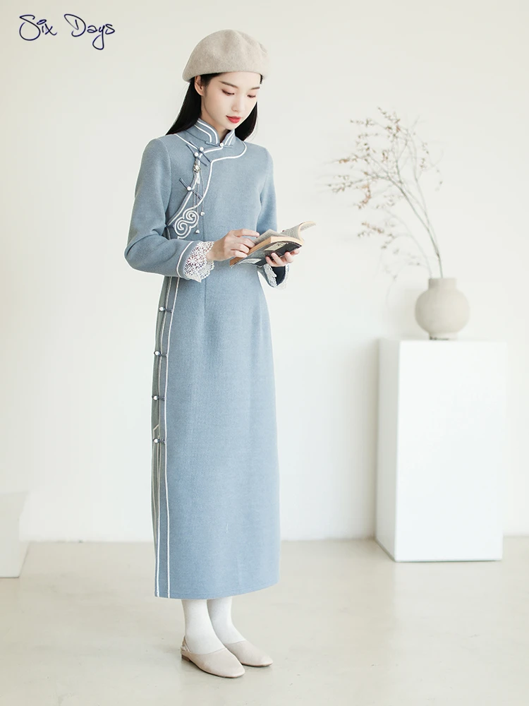 Retro Lace Chinese Dress Women Vintage Modern Cheongsam Young Qipao Thick Long Winter Dress Girl Birthday Party Lady Vestidos 
Retro Lace Chinese Dress Women Vintage Modern Cheongsam Young Qipao Thick Long Winter Dress Girl Birthday Party Lady Vestidos