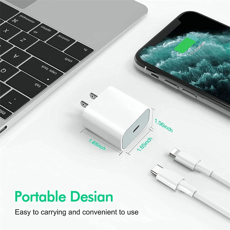 8-контактный кабель USB C/USB C 20 Вт для iPhone 12 Mini Pro Max 11 XR X 8 Plus iPad | Мобильные телефоны и