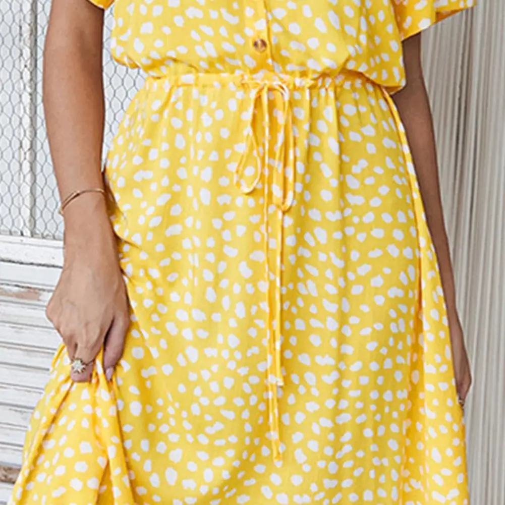 Women's Summer Shirt Dress Bohemian Dot Print Women's Loose Short Sleeve Lace-up Dress Button Soft Breathable Date Women's Dress
Women's Summer Shirt Dress Bohemian Dot Print Women's Loose Short Sleeve Lace-up Dress Button Soft Breathable Date Women's Dress