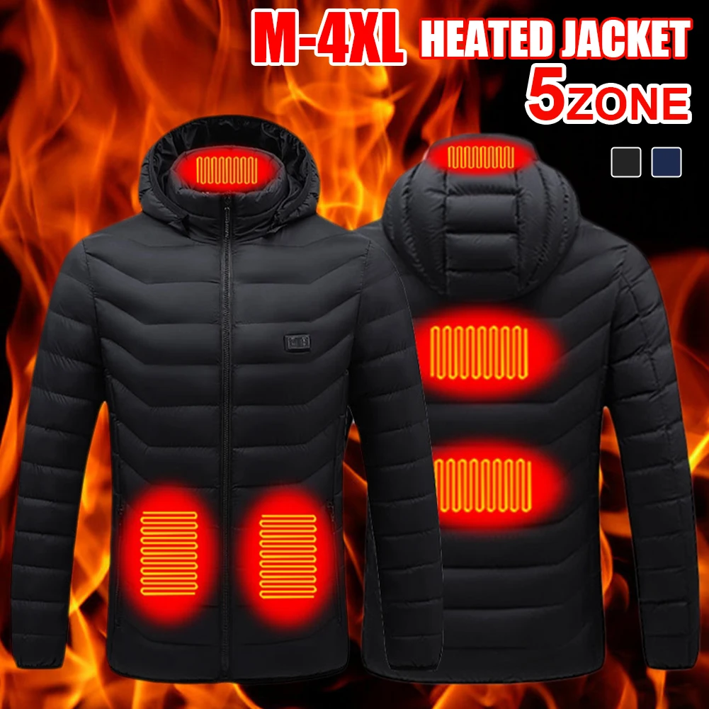 5 Areas Heated Jackets USB Charge Winter Outdoor Electric Heating Jackets Warm Thermal Coat for Men Women Hiking Jackets
5 Areas Heated Jackets USB Charge Winter Outdoor Electric Heating Jackets Warm Thermal Coat for Men Women Hiking Jackets