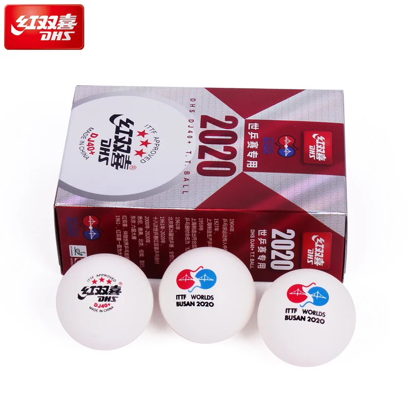 2020 New DHS DJ40+ 3-Star Table Tennis Ball for TOKYO Olympic Games ITTF BUSAN World Tour Plastic ABS DHS 3 Star Ping Pong Balls